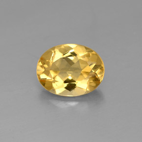 Berilo Dorado Amarillo natural de 1.53 ct, Corte Óvalo, VVS