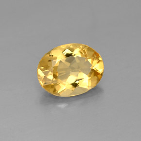 Berilo Dorado Amarillo natural de 1.53 ct, Corte Óvalo, VVS