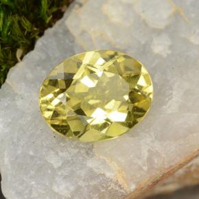 Berilo dorado amarillo natural de 1,39 ct, corte óvalo, VS