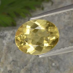 Berilo dorado amarillo natural de 1,48 ct, corte óvalo, VS