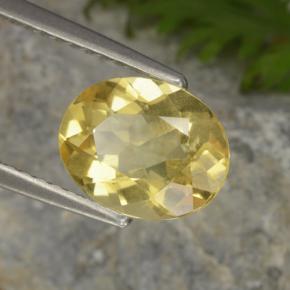 Berilo dorado amarillo natural de 1,48 ct, corte óvalo, VS
