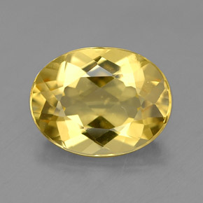 Berilo dorado amarillo natural de 1,53 ct, corte óvalo, VVS