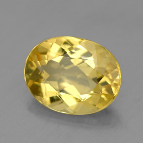 Berilo dorado amarillo natural de 1,53 ct, corte óvalo, VVS