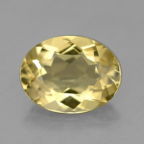 Berilo dorado amarillo natural de 1,47 ct, corte óvalo, VVS