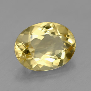 Berilo dorado amarillo natural de 1,47 ct, corte óvalo, VVS