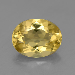 Berilo dorado amarillo natural de 1,49 ct, corte óvalo, VS