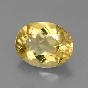 Berilo dorado amarillo natural de 1,49 ct, corte óvalo, VS