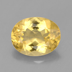 Berilo dorado amarillo natural de 1,69 ct, corte óvalo, VVS-VS