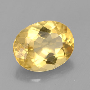 Berilo dorado amarillo natural de 1,69 ct, corte óvalo, VVS-VS