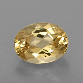 Berilo Dorado Amarillo natural de 1.29 ct, Corte Óvalo, VVS-VS