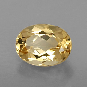 Berilo Dorado Amarillo natural de 1.29 ct, Corte Óvalo, VVS-VS