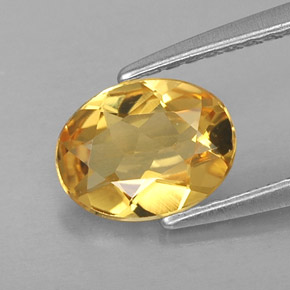 Berilo dorado amarillo natural de 0,81 ct, corte óvalo, VVS-VS