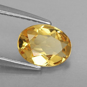 Berilo dorado amarillo natural de 0,81 ct, corte óvalo, VVS-VS