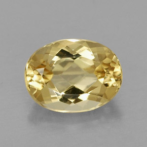 Berilo Dorado Amarillo natural de 1.22 ct, Corte Óvalo, VVS
