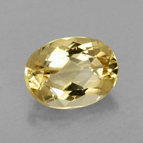 Berilo Dorado Amarillo natural de 1.22 ct, Corte Óvalo, VVS