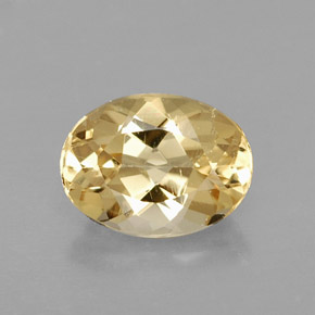 Berilo Dorado Amarillo natural de 1.08 ct, Corte Óvalo, VVS-VS
