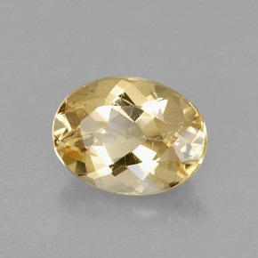 Berilo Dorado Amarillo natural de 1.08 ct, Corte Óvalo, VVS-VS