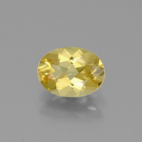 Berilo Dorado Amarillo natural de 0.94 ct, Corte Óvalo, VVS