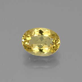 Berilo dorado amarillo natural de 0,89 ct, corte óvalo, VVS
