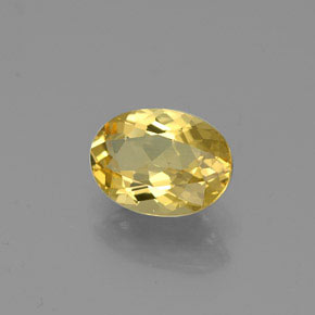 Berilo dorado amarillo natural de 0,89 ct, corte óvalo, VVS