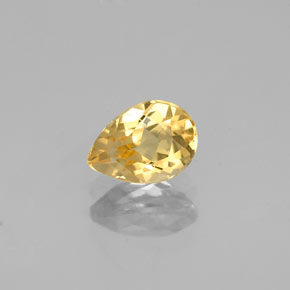 Berilo Dorado Amarillo natural de 0.66 ct, En forma de pera, VVS