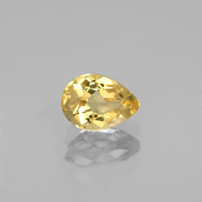 Berilo Dorado Amarillo natural de 0.66 ct, En forma de pera, VVS