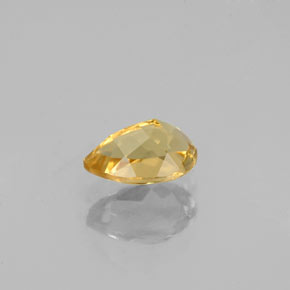 Berilo Dorado Amarillo natural de 0.66 ct, En forma de pera, VVS