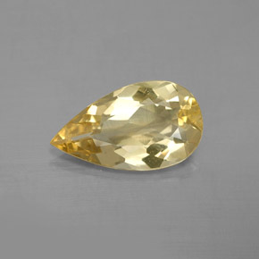 Berilo dorado amarillo natural de 2,38 ct, en forma de pera, VVS-VS