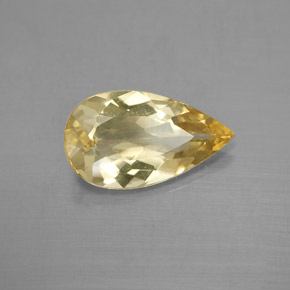 Berilo dorado amarillo natural de 2,38 ct, en forma de pera, VVS-VS