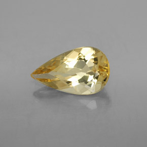 Berilo dorado dorado natural de 2,79 ct, en forma de pera, VS-SI