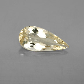 Berilo dorado amarillo natural de 2,31 ct, en forma de pera, VVS