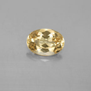 Berilo dorado amarillo natural de 2,09 ct, corte óvalo, VVS