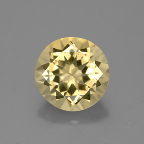 Berilo Dorado Amarillo natural de 2.57 ct, Corte Redondo, VVS-VS