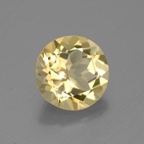 Berilo Dorado Amarillo natural de 2.57 ct, Corte Redondo, VVS-VS