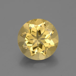 Berilo dorado amarillo natural de 2,70 ct, corte redondo, VS
