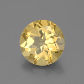 Berilo dorado amarillo natural de 2,70 ct, corte redondo, VS