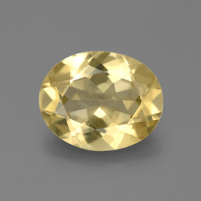 Berilo dorado amarillo natural de 2,86 ct, corte óvalo, VS