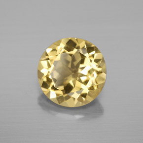 Berilo Dorado Amarillo natural de 2.48 ct, Corte Redondo, VVS-VS