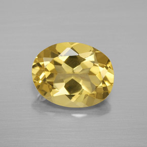 Berilo dorado amarillo natural de 2,42 ct, corte óvalo, VS