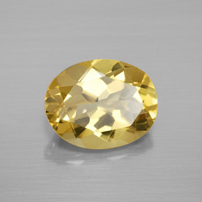 Berilo dorado amarillo natural de 2,42 ct, corte óvalo, VS