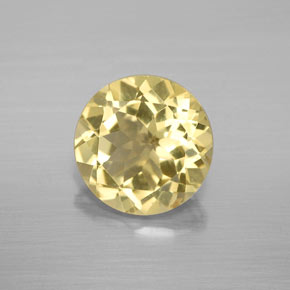 Berilo Dorado Amarillo natural de 2.43 ct, Corte Redondo, VS