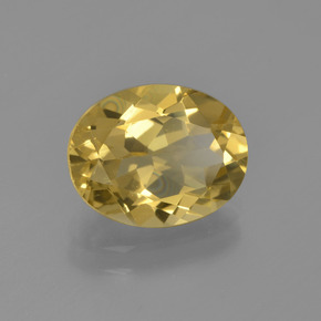 Berilo dorado amarillo natural de 2,41 ct, corte óvalo, VS