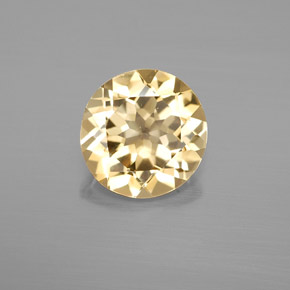 Berilo dorado amarillo natural de 2,51 ct, corte redondo, VS