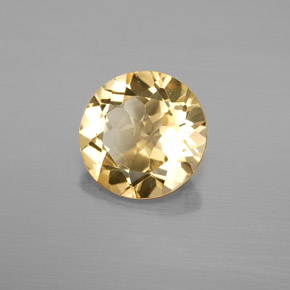 Berilo dorado amarillo natural de 2,51 ct, corte redondo, VS