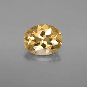 Berilo dorado amarillo natural de 2,37 ct, corte óvalo, VS