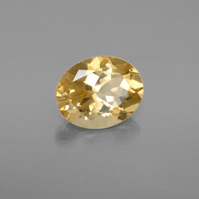 Berilo dorado amarillo natural de 2,37 ct, corte óvalo, VS
