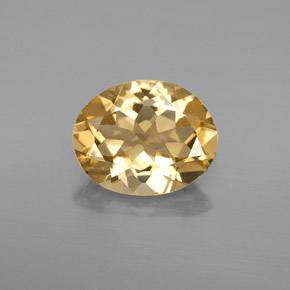 Berilo dorado amarillo natural de 2,60 ct, corte óvalo, VS