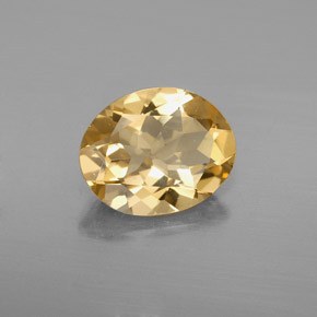 Berilo dorado amarillo natural de 2,60 ct, corte óvalo, VS