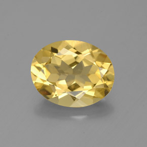 Berilo dorado amarillo natural de 2,36 ct, corte óvalo, VS