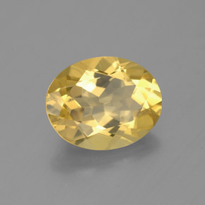 Berilo dorado amarillo natural de 2,36 ct, corte óvalo, VS